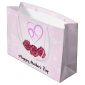 Moeder en Baby Kind Anjer Moederdag Groot Cadeauzakje (Achterkant Gekanteld)