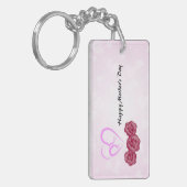 Moeder en Baby Kind Anjer Moederdag Sleutelhanger (Voorkant Links)