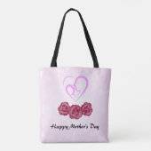 Moeder en Baby Kind Anjer Moederdag Tote Bag (Achterkant)