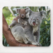 Moeder en Baby Koala Beer Muismat (Voorkant)
