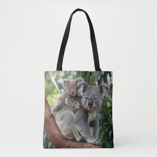 Moeder en Baby Koala Beer Tote Bag (Voorkant)