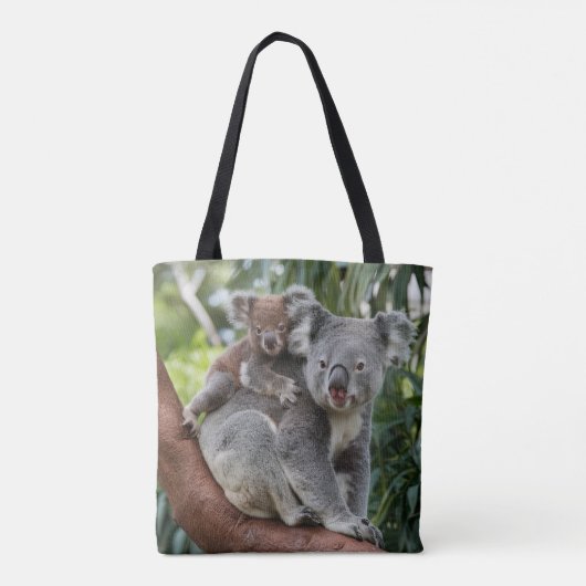 Moeder en Baby Koala Beer Tote Bag (Achterkant)
