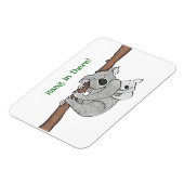 Moeder en baby koala "hang daar in" koelkast magne magneet (Linkerzijde)