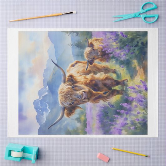 Moeder en Baby Koe Tissue Paper Tissuepapier (Craft)