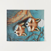 Moeder en Baby koeien Wandkleed (Voorkant (horizontaal))