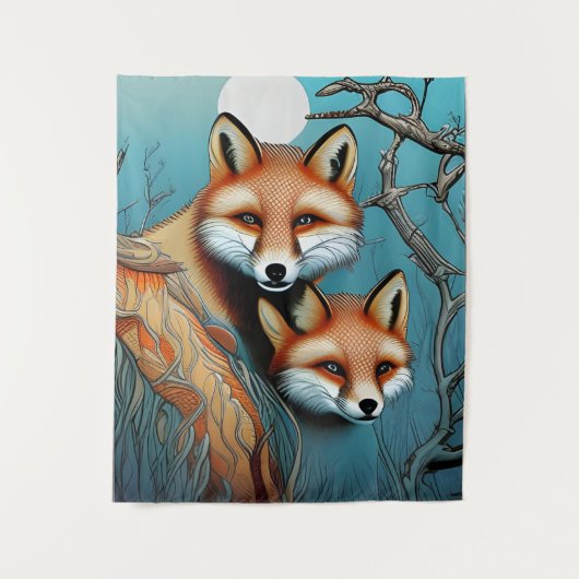 Moeder en Baby koeien Wandkleed (Voorkant)