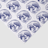 Moeder en baby-lamantijn #2 tissuepapier (Detail)