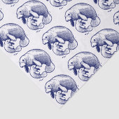 Moeder en Baby Manatee #2 Tissuepapier (Detail)