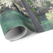 Moeder en Baby Manatee Natuur Foto Blue Springs Cadeaupapier (Rol Hoek)