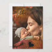 Moeder en Baby Moederdag fotokaart Feestdagenkaart (Voorkant)