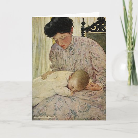  Moeder en Baby Moederdag Kaart (Voorkant)