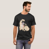 Moeder en baby Mops gepast 731 T-shirt (Voorkant volledig)