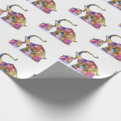 Moeder en Baby Olifant Cadeaupapier (Hoek)