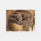 Moeder en Baby Olifant Dekken Fleece Deken (Voorkant (Horizontaal))