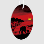 Moeder en Baby olifant in de Serengeti Ornament (voorkant)