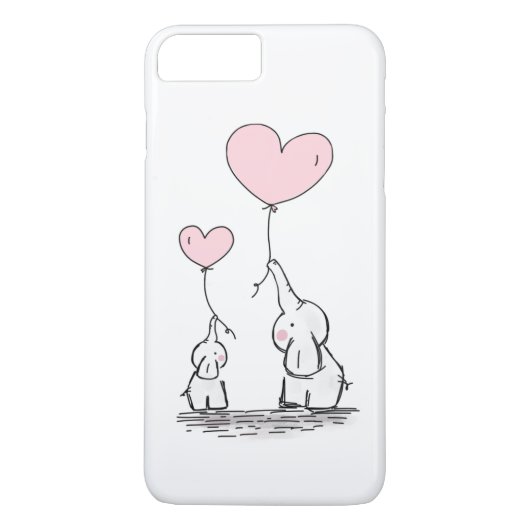Moeder en Baby olifant met ballonnen Case-Mate iPhone Case (Achterkant)