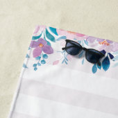 Moeder en Baby olifant Roze Blush Flower Wreater Strandlaken (In situ)