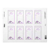 Moeder en Baby Olifanten Boekplaat boek labels (Full Sheet)