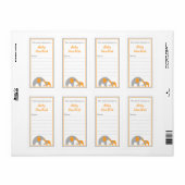 Moeder en Baby Olifanten Boekplaat boek labels (Full Sheet)