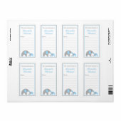 Moeder en Baby Olifanten Boekplaat boek labels (Full Sheet)