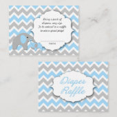 Moeder en baby olifanten luier loterij tickets informatiekaartje (Voorkant / Achterkant)