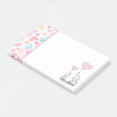 Moeder en Baby Olifanten met Harten Post-it® Notes (Schuin)