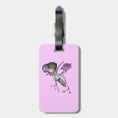 Moeder en baby op een boomtak bagagelabel (Achterkant verticaal)