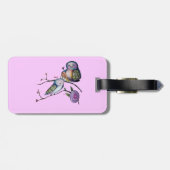 Moeder en baby op een boomtak bagagelabel (Achterkant horizontaal)