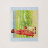 moeder en baby op het strand legpuzzel (Verticaal)