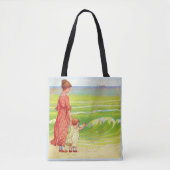 moeder en baby op het strand tote bag (Voorkant)