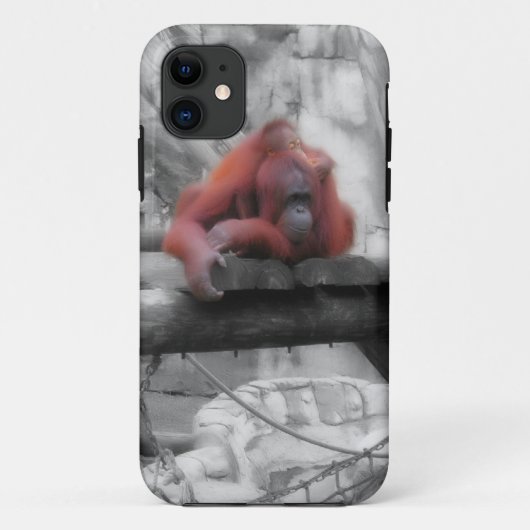 Moeder en Baby orang-oetan Case-Mate iPhone Case (Achterkant)
