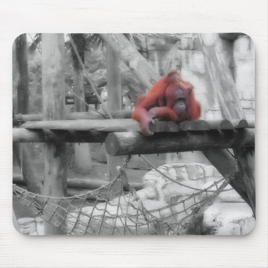 Moeder en Baby orang-oetan Muismat (Voorkant)