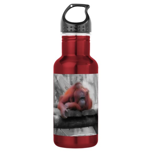 Moeder en Baby orang-oetan Waterfles (Voorkant)