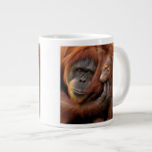 Moeder en Baby Orangutan Grote Koffiekop (Voorkant rechts)