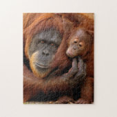 Moeder en Baby Orangutan Legpuzzel (Verticaal)