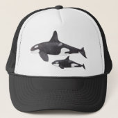 Moeder en Baby Orca Trucker Pet (Voorkant)