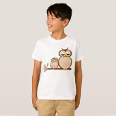 Moeder en Baby Owl T-shirt (Voorkant volledig)