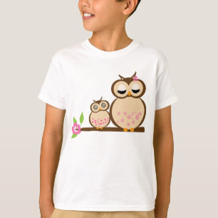 Moeder en Baby Owl T-shirt