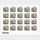 Moeder en Baby Owl Vierkante Sticker (Vel)
