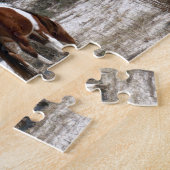 Moeder en Baby paard in Assateague Legpuzzel (Zijkant)