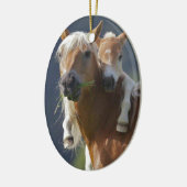 Moeder en Baby paard Keramisch Ornament (Links)