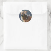 Moeder en Baby paard Ronde Sticker (Tas)