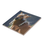 Moeder en Baby paard Tegeltje (Zijkant)