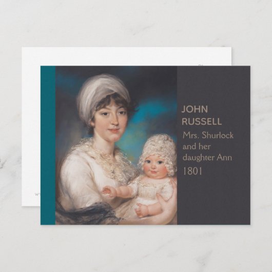Moeder en baby portret John Russell CC0971 Briefkaart (Voorkant / Achterkant)