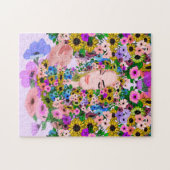 Moeder en Baby Puzzle Flowers Legpuzzel (Horizontaal)