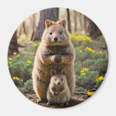 Moeder en Baby Quokka, Fridge Magnet (Voorkant)