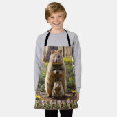 Moeder en Baby Quokka, Kinder volledig afdrukbaar Schort (Gedragen)