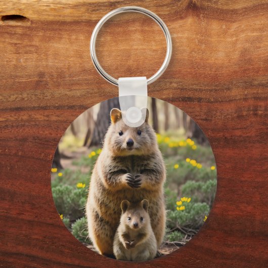 Moeder en Baby Quokka, sleutelhanger (Voorkant)