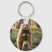 Moeder en Baby Quokka, sleutelhanger (Achterkant)