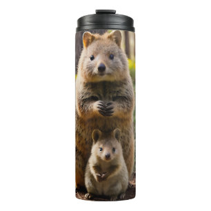 Moeder en Baby Quokka, Thermal Tumbler Thermosbeker